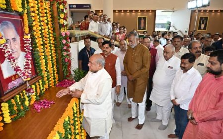 पूर्व मुख्यमंत्री कैलाश जोशी की जयंती पर विधानसभा में पुष्पांजलि सभा आयोजित