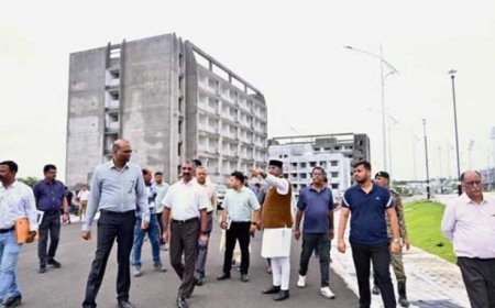 महिला एशियन चैंपियनशिप की तैयारियों को लेकर मंत्री  सारंग नाथुबरखेड़ा अंतरराष्ट्रीय स्पोर्ट्स कॉम्पलेक्स का किया निरीक्षण