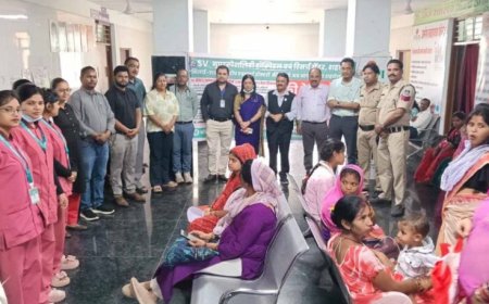 जिला चिकित्सालय अनूपपुर में निःशुल्क मेगा स्वास्थ्य शिविर सम्पन्न