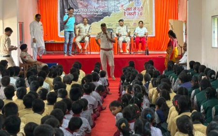 पाली में पुलिस और खेल विभाग का संयुक्त नशा मुक्ति अभियान,300 विद्यार्थियों ने ली नशा न करने की शपथ