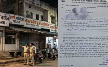भोपाल में अवैध दुकानों पर कार्रवाई पर सवाल, बिना नाम और तारीख के बांटे नगर निगम के नोटिस