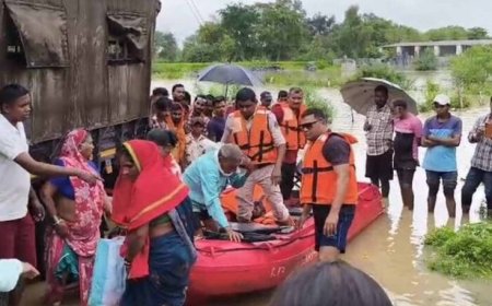 CG Flood: महानदी की बाढ़ से गांव जलमग्न, SDRF ने 6 लोगों को सुरक्षित निकाला