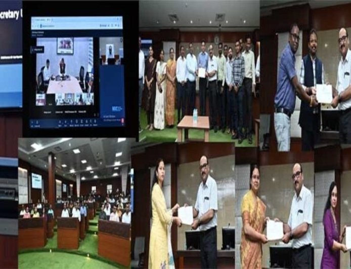 ई-ऑफिस एवं समयबद्ध उपस्थिति में उत्कृष्ट प्रदर्शन करने वाले अधिकारी-कर्मचारी सम्मानित