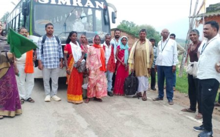 रायपुर : जशपुर से 204 श्रद्धालु प्रभु रामलला दर्शन के लिए अयोध्या रवाना