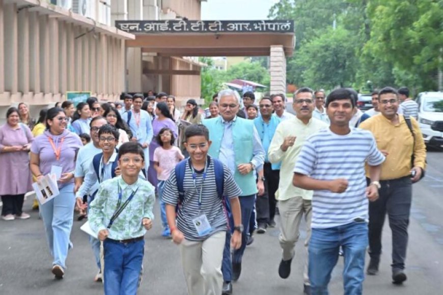 NITTTR भोपाल में नशामुक्त भारत अभियान के तहत युवाओं ने जागरूकता दौड़ लगाई