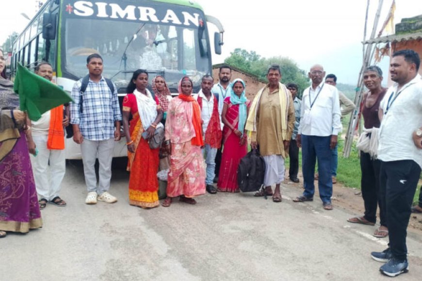 रायपुर : जशपुर से 204 श्रद्धालु प्रभु रामलला दर्शन के लिए अयोध्या रवाना